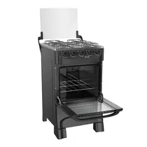 Fogão 4 Bocas Mueller MFI4BA com Mesa de Inox Preto Fosco