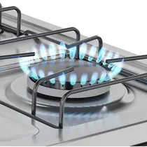 Fogão 4 Bocas Mueller MFI4BA com Mesa de Inox Preto Fosco