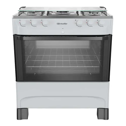 Fogão 5 Bocas Mueller MFI5BB com Mesa de Inox e Acendimento Automático Branco - Bivolt