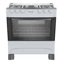 Fogão 5 Bocas Mueller MFI5BB com Mesa de Inox e Acendimento Automático Branco - Bivolt