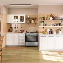 Fogão 5 Bocas Mueller MFI5BB com Mesa de Inox e Acendimento Automático Branco - Bivolt