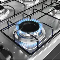 Fogão 4 Bocas Mueller MFI4BF com Mesa de Inox e Acendimento Automático Preto Fosco - Bivolt