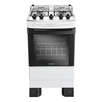 Fogão 4 Bocas Mueller MFI4BF com Mesa de Inox e Acendimento Automático Branco - Bivolt
