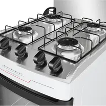 Fogão 4 Bocas Mueller MFI4BF com Mesa de Inox e Acendimento Automático Branco - Bivolt