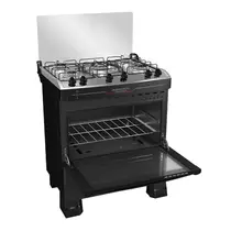 Fogão 5 Bocas Mueller MFI5BF com Mesa de Inox e Acendimento Automático Preto Fosco - Bivolt