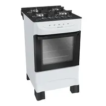 Fogão 4 Bocas Mueller MFV4BB com Mesa de Vidro e Acendimento Automático Branco - Bivolt