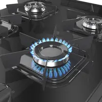 Fogão 4 Bocas Mueller MFV4BB com Mesa de Vidro e Acendimento Automático Preto Fosco - Bivolt