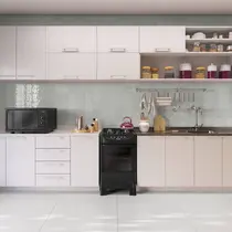 Fogão 4 Bocas Mueller MFV4BB com Mesa de Vidro e Acendimento Automático Preto Fosco - Bivolt