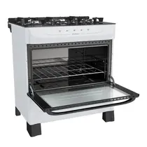 Fogão 5 Bocas Mueller MFV5BB com Mesa de Vidro e Acendimento Automático Branco - Bivolt