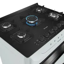 Fogão 5 Bocas Mueller MFV5BB com Mesa de Vidro e Acendimento Automático Branco - Bivolt