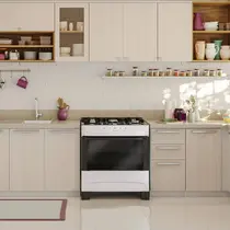 Fogão 5 Bocas Mueller MFV5BB com Mesa de Vidro e Acendimento Automático Branco - Bivolt