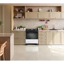 Fogão 5 Bocas Mueller MFV5BF com Mesa de Vidro e Tripla Chama Branco - Bivolt