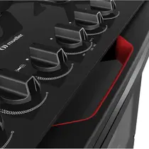 Fogão 5 Bocas Mueller MFV5BF com Mesa de Vidro e Tripla Chama Preto Fosco - Bivolt