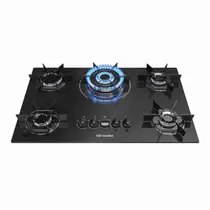 Cooktop 5 Bocas a Gás Mueller MCG5BC com Mesa de Vidro e Acendimento Superautomático Preto - Bivolt