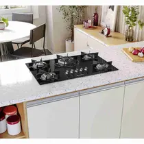 Cooktop 5 Bocas a Gás Mueller MCG5BC com Mesa de Vidro e Acendimento Superautomático Preto - Bivolt