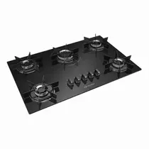 Cooktop 5 Bocas a Gás Mueller MCG5BB com Mesa de Vidro e Acendimento Superautomático Preto - Bivolt