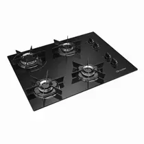 Cooktop 4 Bocas a Gás Mueller MCG4BB com Mesa de Vidro e Acendimento Superautomático Preto - Bivolt