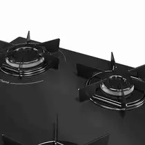 Cooktop 4 Bocas a Gás Mueller MCG4BB com Mesa de Vidro e Acendimento Superautomático Preto - Bivolt