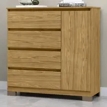 Cômoda 4 Gavetas 1 Porta MX Móveis Vega