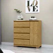 Cômoda 4 Gavetas 1 Porta MX Móveis Vega