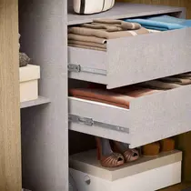 Guarda Roupa Solteiro 2 Portas de Correr 4 Gavetas 100% MDF MX Móveis Tripoli