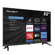 Smart TV 32” Philco LED HD PTV32G7PR2CGB Roku TV com Comando de Voz 2 HDMI 1 USB