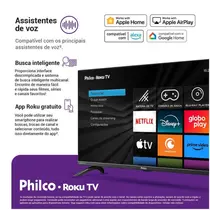 Smart TV 32” Philco LED HD PTV32G7PR2CGB Roku TV com Comando de Voz 2 HDMI 1 USB