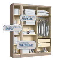 Guarda Roupa Modulado 4 Portas 2 Gavetas Castro Infinity+ 3940A