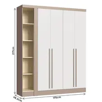 Guarda Roupa Modulado 4 Portas 2 Gavetas Castro Infinity+ 3940A