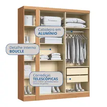 Guarda Roupa Modulado 4 Portas 2 Gavetas Castro Infinity+ 3940A