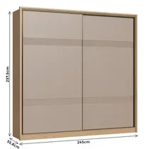 Guarda-Roupa Casal 2 Portas de Correr 4 Gavetas 100% MDF Castro Coliseu 0922M
