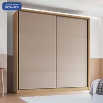 Guarda-Roupa Casal 2 Portas de Correr 4 Gavetas 100% MDF Castro Coliseu 0922M