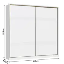 Guarda-Roupa Casal 2 Portas de Correr 4 Gavetas 100% MDF Castro Coliseu 0922M