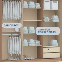 Guarda-Roupa Casal 6 Portas 2 Gavetas Castro Sonata 3272A