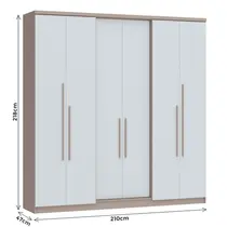 Guarda-Roupa Casal 6 Portas 2 Gavetas Castro Sonata 3272A
