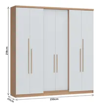 Guarda-Roupa Casal 6 Portas 2 Gavetas Castro Sonata 3272A