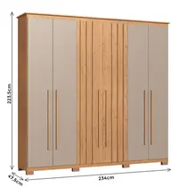 Guarda-Roupa Casal 6 Portas 3 Gavetas Castro Vienna 3388A