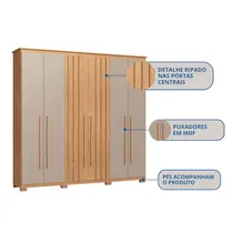 Guarda-Roupa Casal 6 Portas 3 Gavetas Castro Vienna 3388A