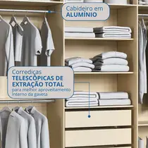 Guarda-Roupa Casal 6 Portas 3 Gavetas Castro Vienna 3388A