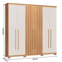 Guarda-Roupa Casal 6 Portas 3 Gavetas Castro Vienna 3388A