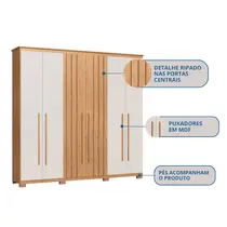 Guarda-Roupa Casal 6 Portas 3 Gavetas Castro Vienna 3388A