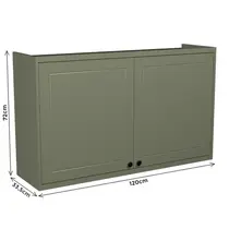 Armário Aéreo 120cm 2 Portas 100% MDF Edez Evora PH3122
