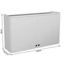 Armário Aéreo 120cm 2 Portas 100% MDF Edez Evora PH3122