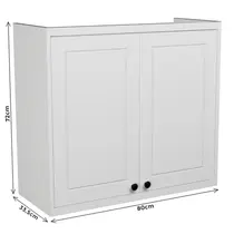 Armário Aéreo 80cm 2 Portas 100% MDF Edez Evora PH3123