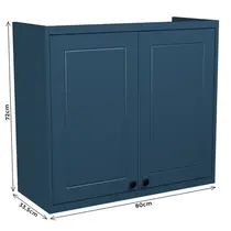 Armário Aéreo 80cm 2 Portas 100% MDF Edez Evora PH3123