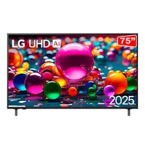 Smart TV 4K 75” LG LED UHD 75UA8550PSA Processador a7 AI Processor 4K Gen8 com Comando de Voz HDR 3 HDMI 1 USB