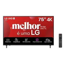 Smart TV 4K 75” LG LED UHD 75UA8550PSA Processador a7 AI Processor 4K Gen8 com Comando de Voz HDR 3 HDMI 1 USB