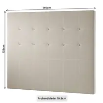 Cabeceira Casal Estofada Veludo Vian Imperial