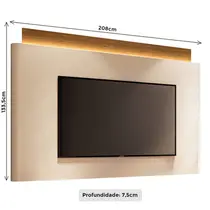 Painel para TV até 85 Polegadas 2,2m com LED HB Móveis Nobre 2.2