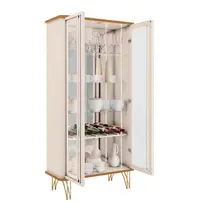 Cristaleira 90cm 2 Portas de Vidro HB Móveis Evora